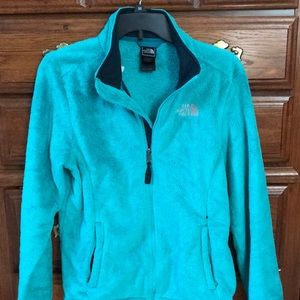 North Face Long Sleeve Fuzzy Zip-Up Jacket